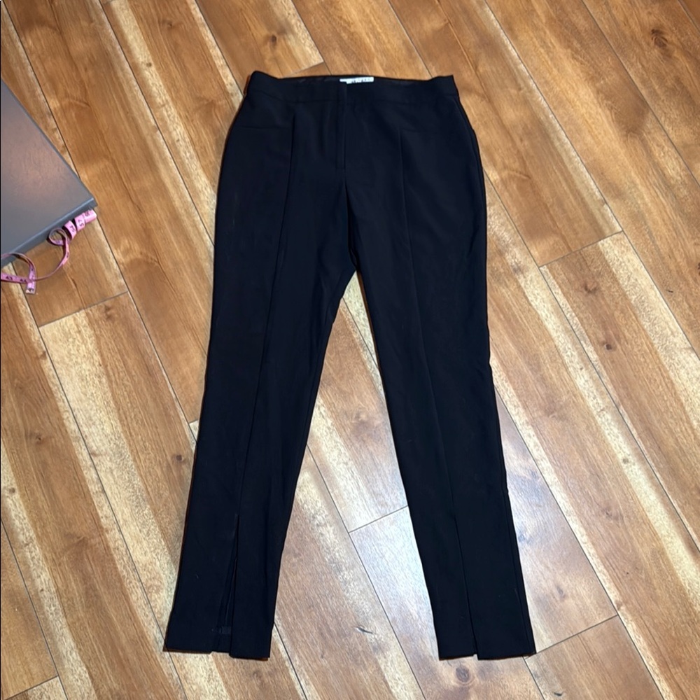 Trina Turk Black Slim Fit Pants Front Slit